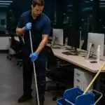 קלין פלוס חברת ניקיון משרדים בערב עם מפתח