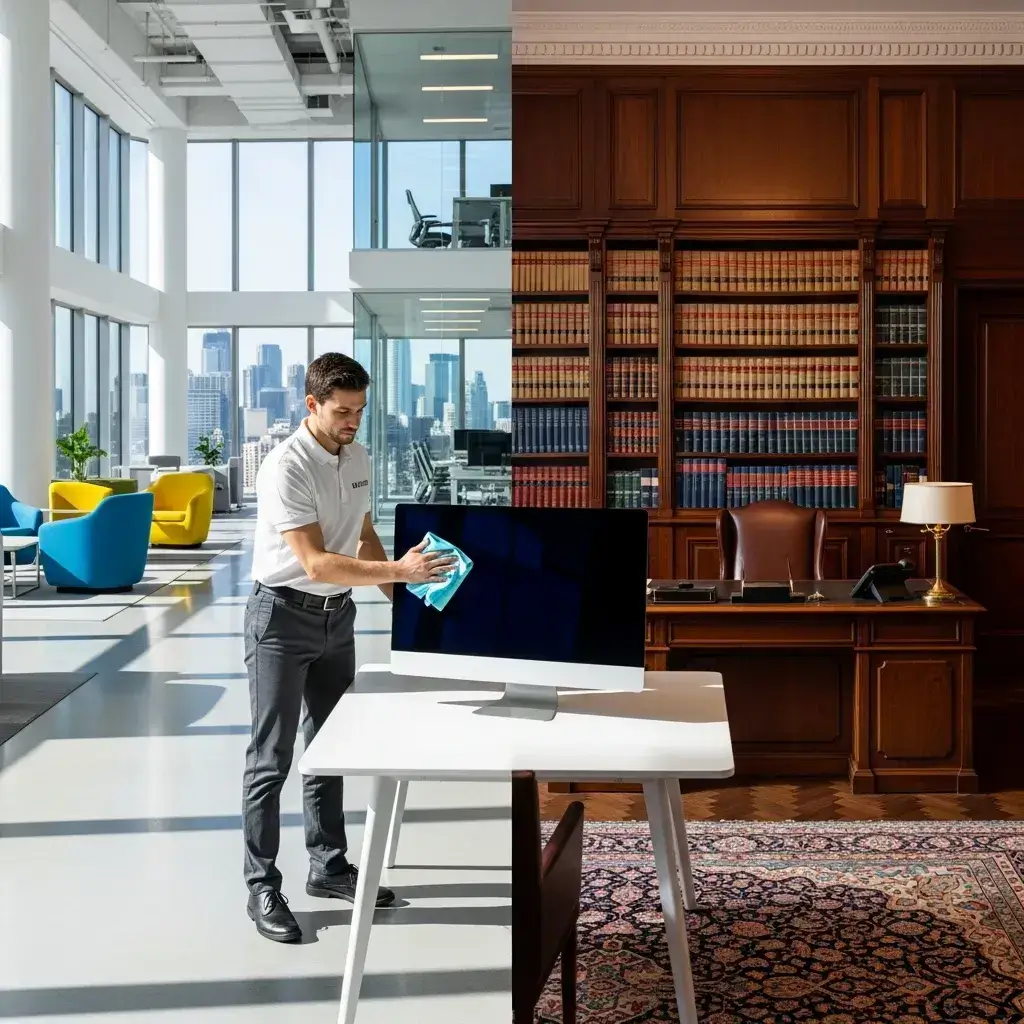 תמונה מתוך הכתבה על ניקיון משרדים לפי אופי הפעילות