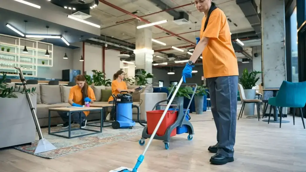 צוות ניקיון משרדי הייטק בפעולה