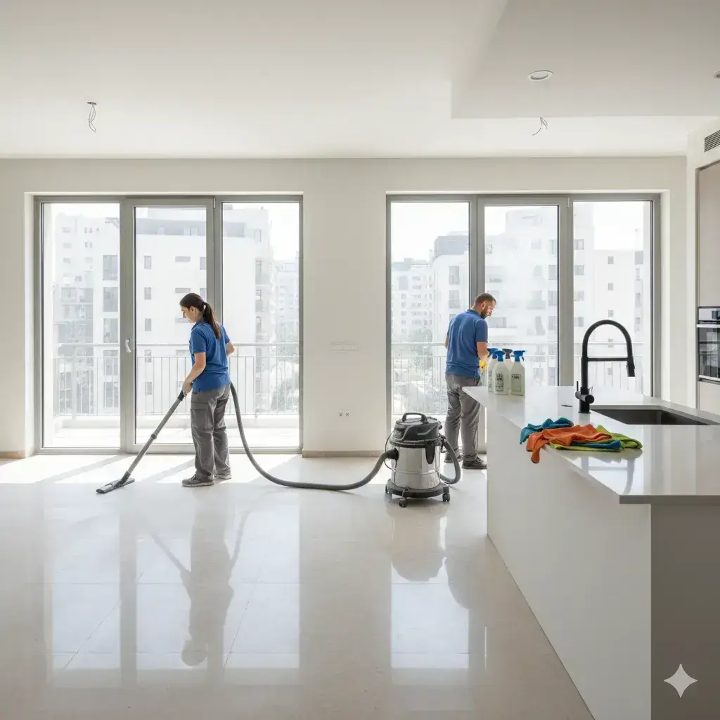 ניקיון אחרי שיפוץ לדירות